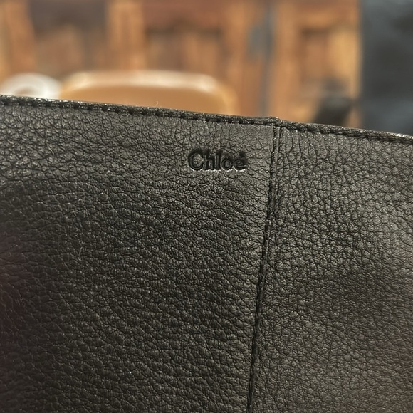 Chloe Black Heeled Boots with Gold Buckle and Chunky Heel - Picture 10 of 15